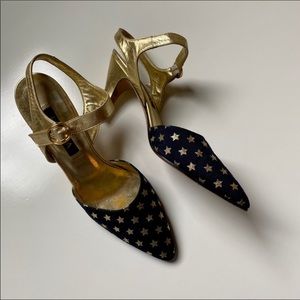 Escada vintage gold star heels